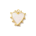 Pearly Gold Heart Charm