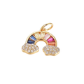 Gold Rainbow Rhinestone Charm