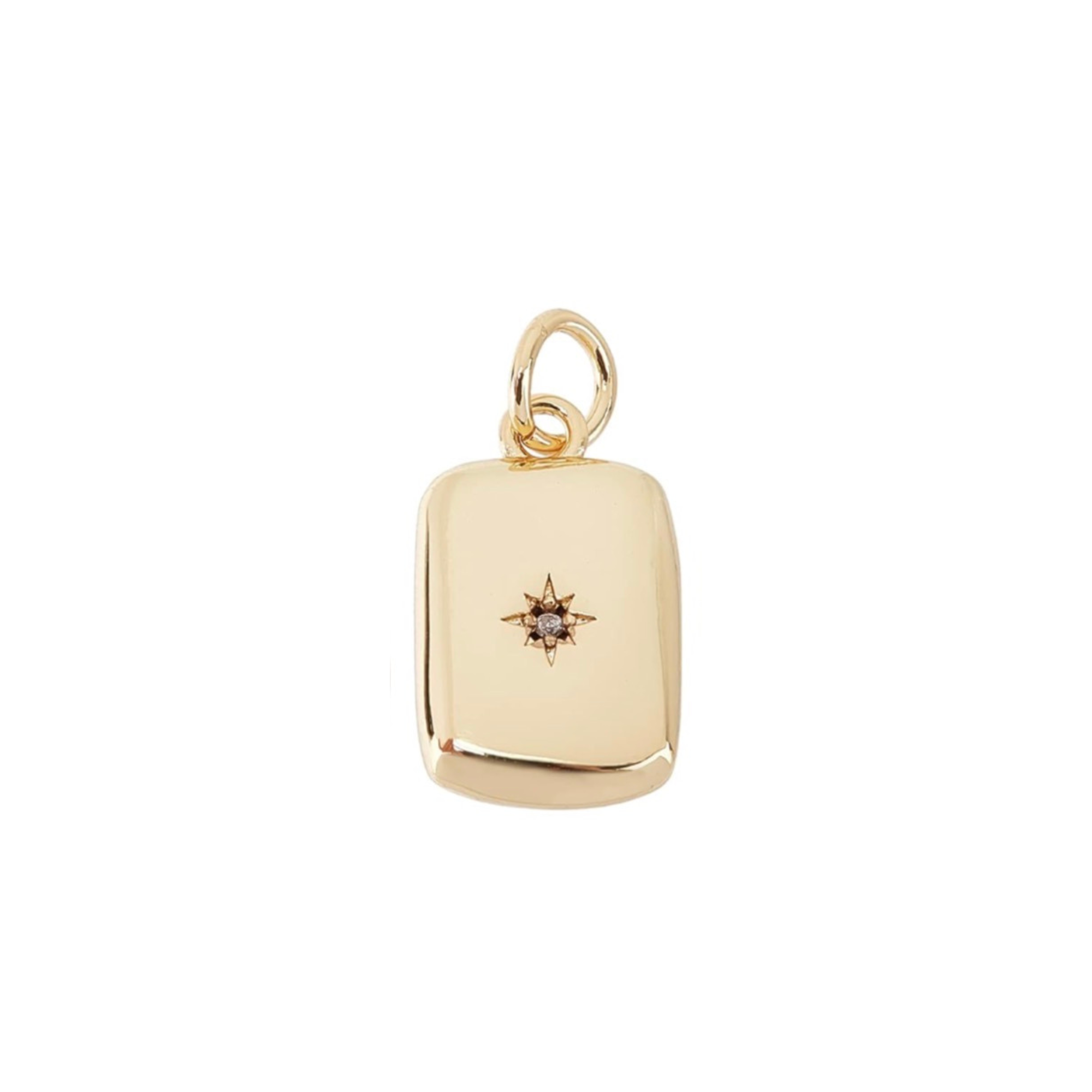 Square Gold Star Charm