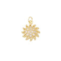 Rhinestone Gold Sun Charm