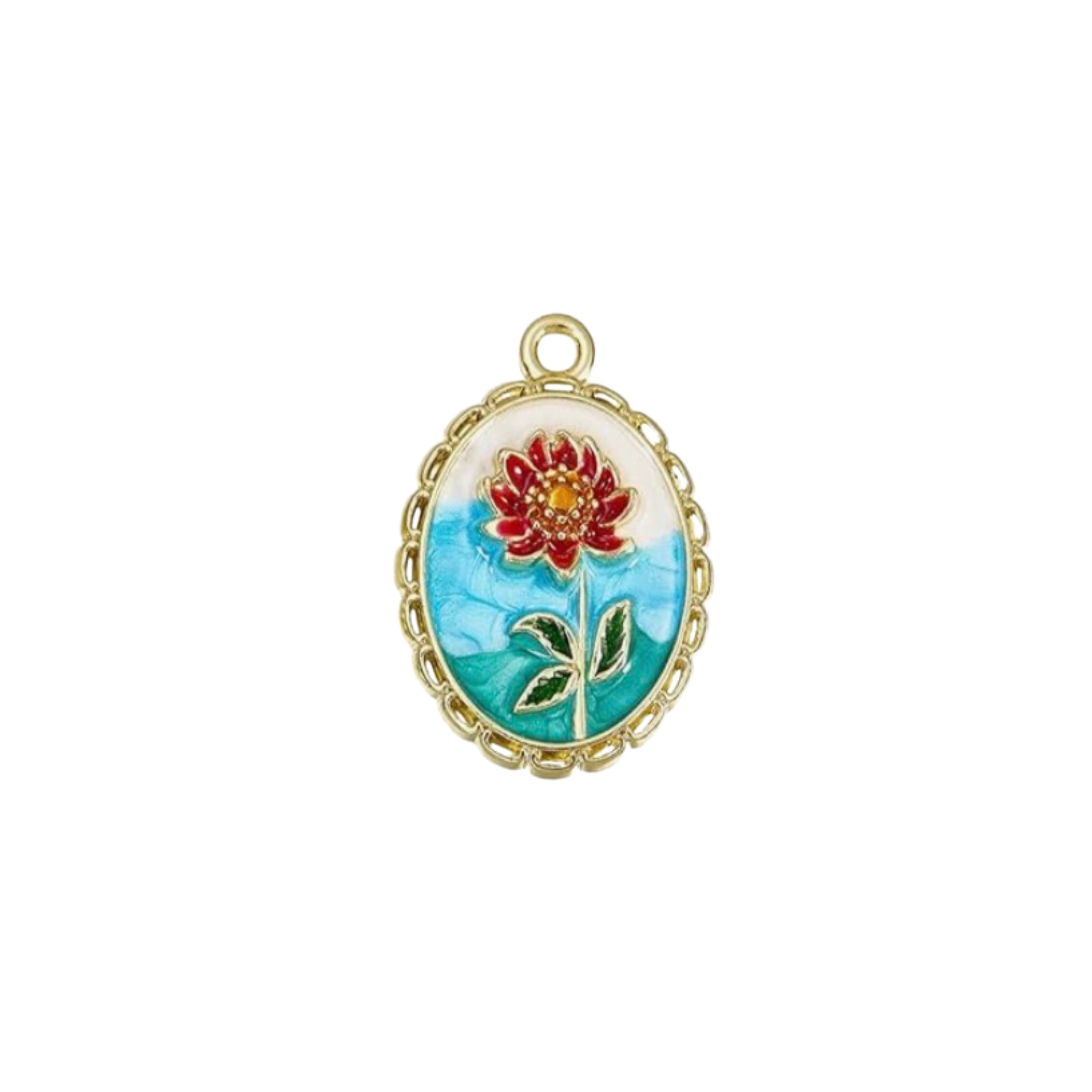 Red Flower Charm
