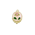 Pink Flower Frame Charm