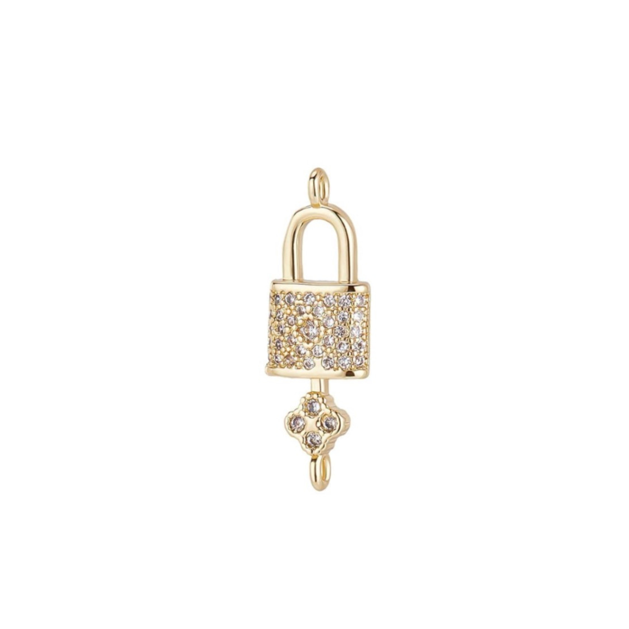 Rhinestone Lock Charm