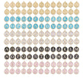 Colorful Round Letter Charms