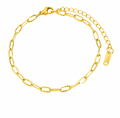 Gold Paperclip Bracelet