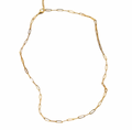 Large Gold Paperclip Necklace
